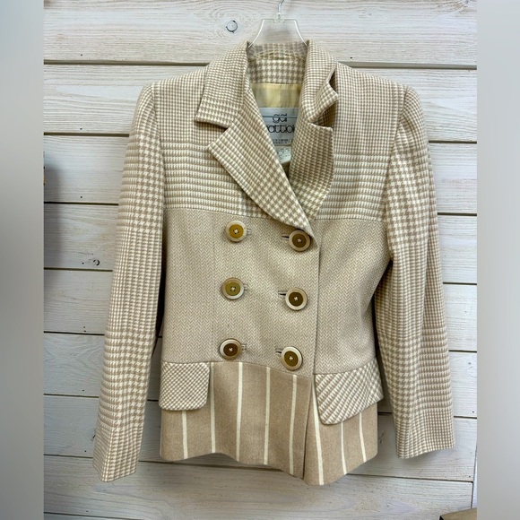 Gai Mattiolo Made in Italy Wool Angora Cashmere Blazer Jacket Women’s Size 8 - Picture 2 of 6